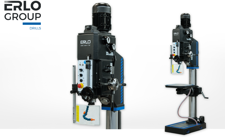 Säulenbohrmaschinen ERLO GP 50 Getriebe-Säulenbohrmaschine ERLO GP 50 mit automatischen Bohrvorschüben