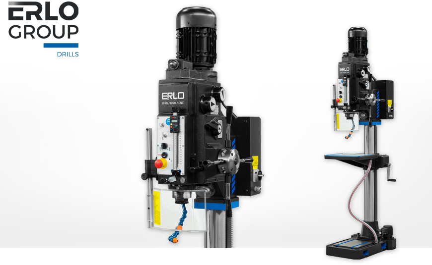 Riemen-Säulenbohrmaschine - sofort lieferbar! Getriebe-Säulenbohrmaschine ERLO GP 40 - sofort ab Lager lieferbar!