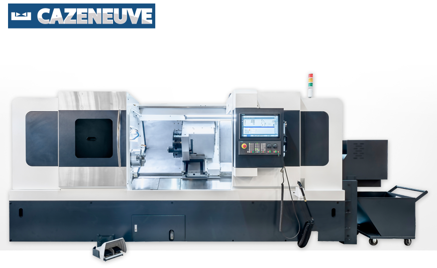 CNC-gesteuerte Schrägbettdrehmaschinen CAZENEUVE ID-MAX 600 mit SIEMENS CNC-Steuerung.
