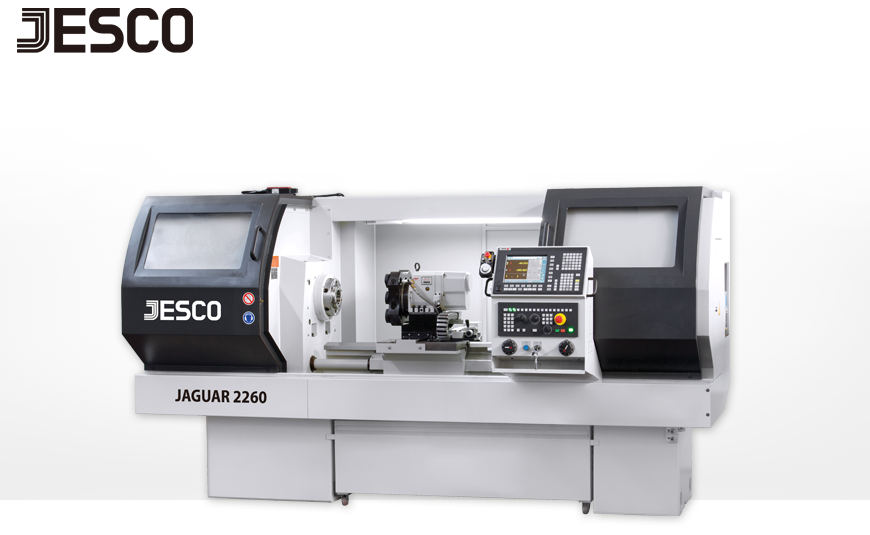 CNC-Zyklendrehmaschine JESSEY JAGAUR 2260 mit optionalem VDI Werkzeugrevolver.