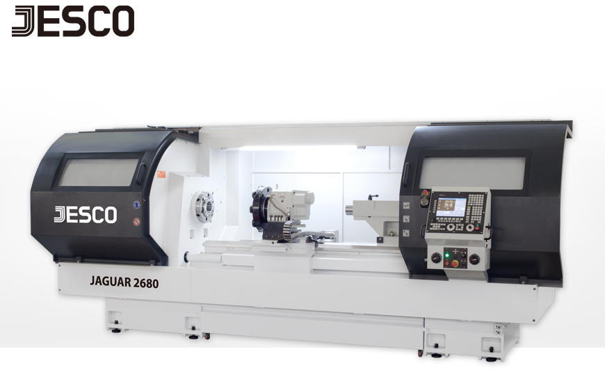 CNC-Zyklendrehmaschine JESSEY JAGUAR 2680 mit optionalem VDI Werkzeugrevolver.