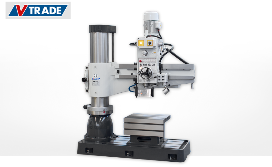 Radialbohrmaschine V-TRADE RBT 40/12 H vielseitige Universallösung für präzise Bohrarbeiten in Industrie, Metallbearbeitung und Werkstattfertigung.