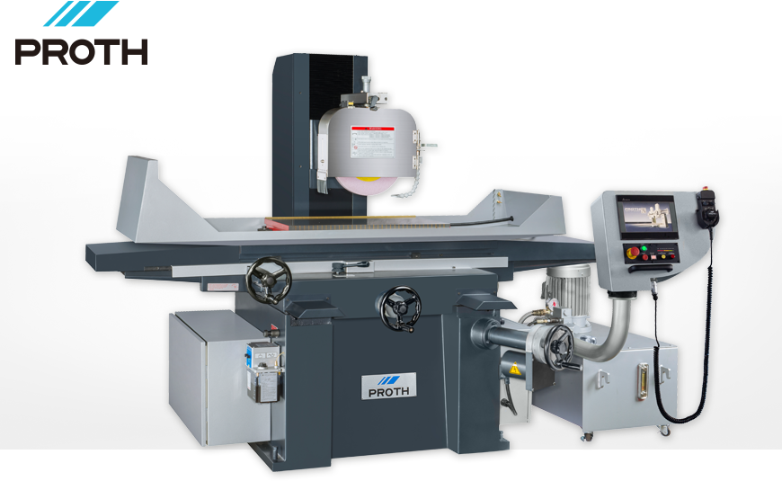 Flachschleifmaschine PROTH PSGS 4080 AH mit computergesteuerter Vertikalzustellung S+ inkl. elektronischem Handrad.