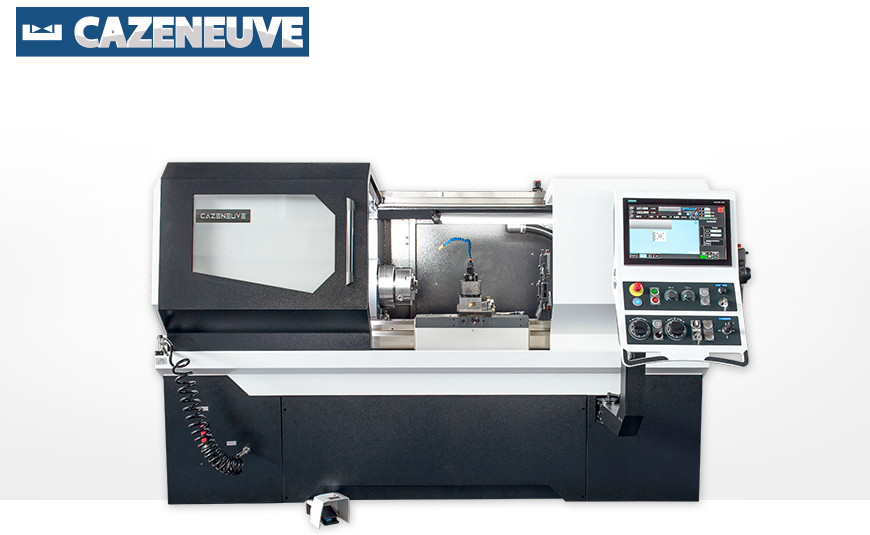 CNC-Zyklendrehmaschine CAZENEUVE OPTIMAX 360 mit OPTIMAX Steuerung mit Wechselmöglichkeit auf SIEMENS SINUMERIK ONE.